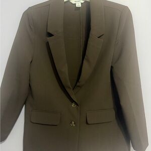 women’s jacket blazer in brown color with buttons and oversized fit (size xs)